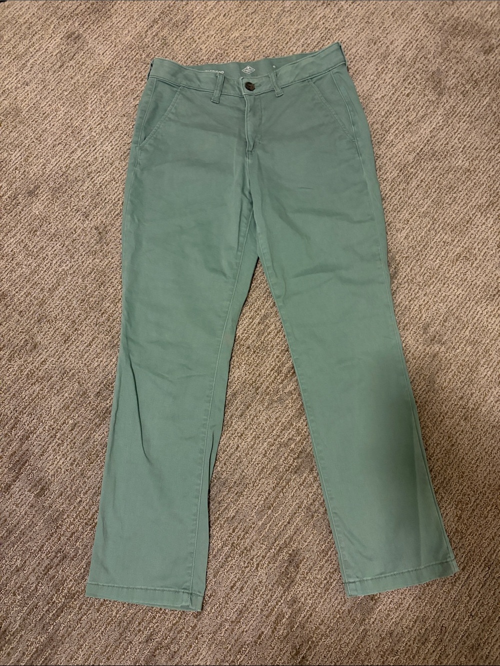 St. John's Bay Green Straight-Leg Pants